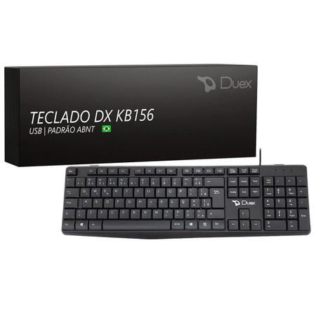 Teclado Duex, Usb, Abnt2, Preto - Dxkb156 Imagem de Teclado Duex, Usb, Abnt2, Preto - Dxkb156