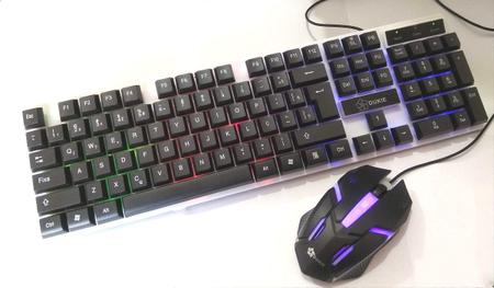 Imagem de Teclado E Mouse Gamer Semi Mecânico Iluminação Led Dukie Dk-519 Abnt2