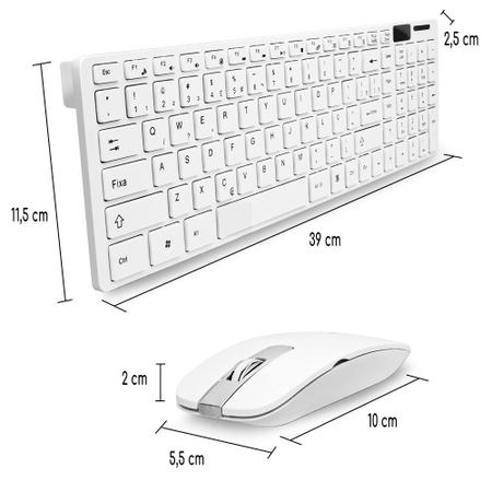 Kit Teclado Slim e Mouse Sem Fio Wireless Para Computador Notebook Usb -  Online - Kit Teclado e Mouse - Magazine Luiza