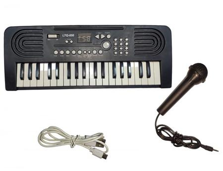 Piano Eletrônico e Microfone Infantil, Instrumento de Teclado