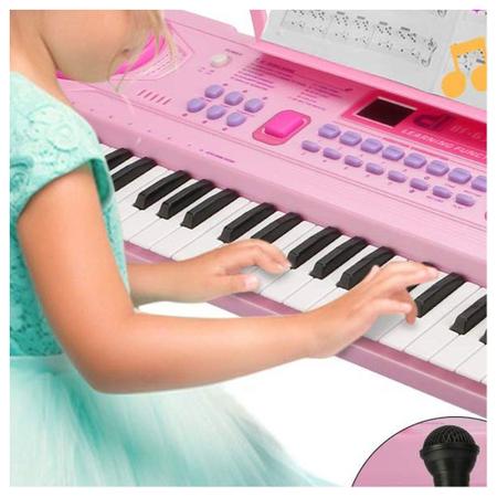 Jethrora 61 Teclas Piano Eletrônico Digital Teclado Saída MIDI 128 Sons 128  Ritmos 14 Músicas Demo Gravação Programação Tutorial de Reprodução com