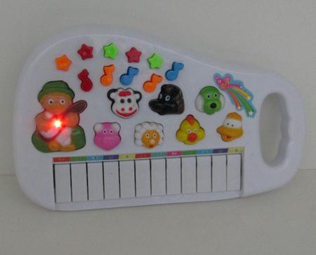 Teclado Músicas Sons Animais Fazenda Piano Educativo 4 Pilha