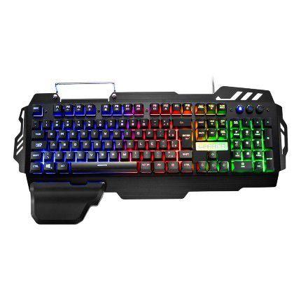 Imagem de Teclado  Gamer Profissional  Semi Mecânico Superfície Em Metal Warrior - TC210