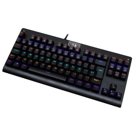 Imagem de Teclado Gamer Redragon Dark Avenger Rainbow Mecânico ABNT2 Switch Blue K568R