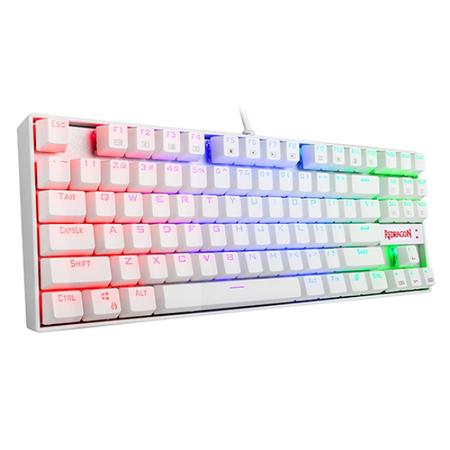 Imagem de Teclado gamer Redragon Kumara K552W - RGB - branco