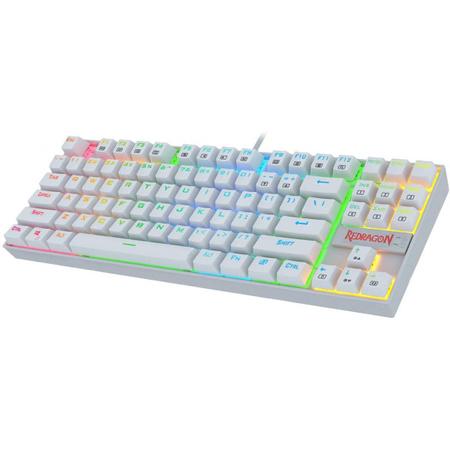 Imagem de Teclado gamer Redragon Kumara K552W - RGB - branco