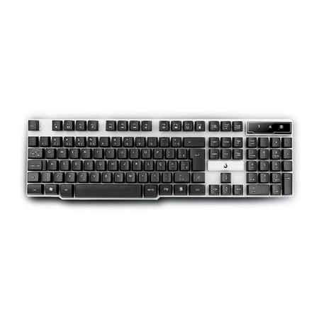 Imagem de Teclado Gamer Rise Mode G1, RGB Rainbow, USB, Preto e Branco - RM-TG-01-BW