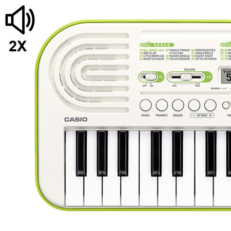 Teclado Infantil -- Casio SA-50 Portátil 32 Teclas - Branco/Verde -  Casiotone - Teclado Arranjador - Magazine Luiza