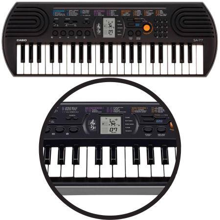 Teclado Musical Infantil Mini 44 Teclas Casio Cinza SA-77 : :  Instrumentos Musicais