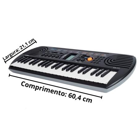 Teclado Musical Infantil Mini 44 Teclas Casio Cinza SA-77 : :  Instrumentos Musicais
