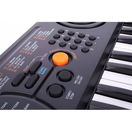 Teclado Infantil Casio SA76 AH2 44 Teclas Preto Laranja- - Carneiro