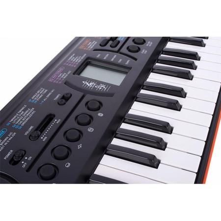 Teclado Infantil Casio SA76 AH2 44 Teclas Preto Laranja- - Carneiro