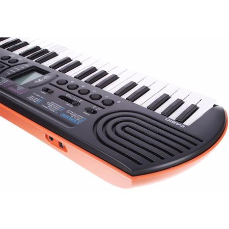 Teclado Infantil Casio SA76 AH2 44 Teclas Preto Laranja- - Carneiro