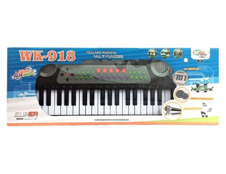 TECLADO INFANTIL PIANO COM MICROFONE KARAOKE 37 TECLAS MUSICAL EDUCATIVO  ESTILO PROFISSIONAL