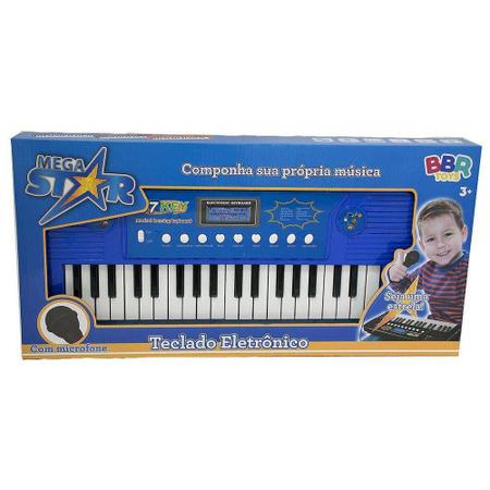 Teclado Infantil com Microfone - Mega Star - Componha sua Música