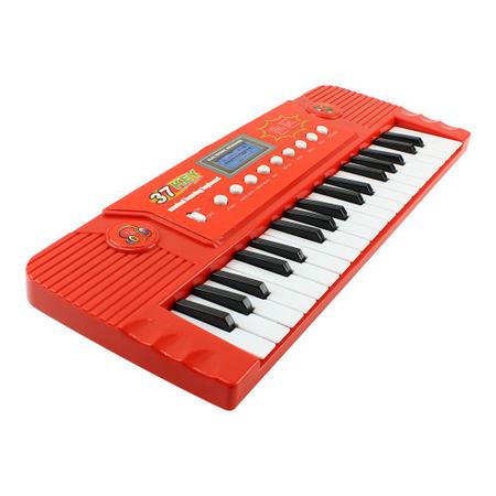 Teclado Infantil Eletrônico Musical para Criança com Microfone