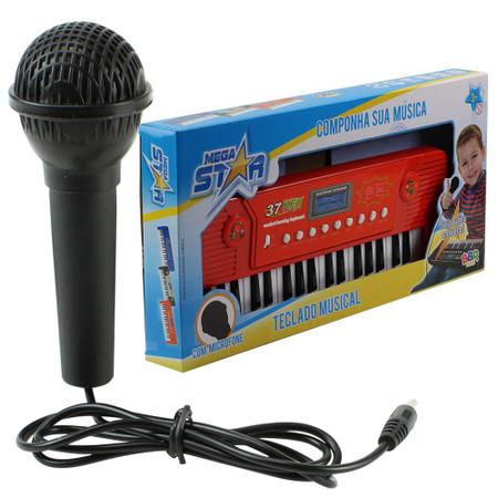 Teclado Musical Infantil C/ Microfone Musicas Tocar Cantar - MTM - Teclado  Infantil - Magazine Luiza