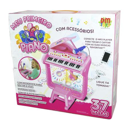 Piano Teclado Infantil Microfone Cantar Brinquedo Musical Educativo Crianca  (DMT5386) tem aqui, na ABMIDIA!