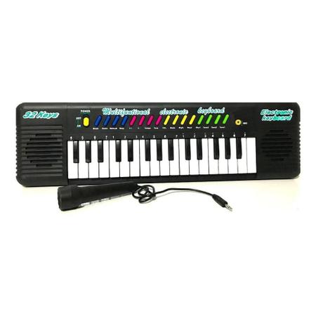 Teclado Infantil Musical Teclas Keys Com Microfone Piano