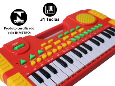 Teclado Piano Infantil Musical Bebê 31 Teclas com Som de Animais Divertido  Crianças Importway BW104 - BEST