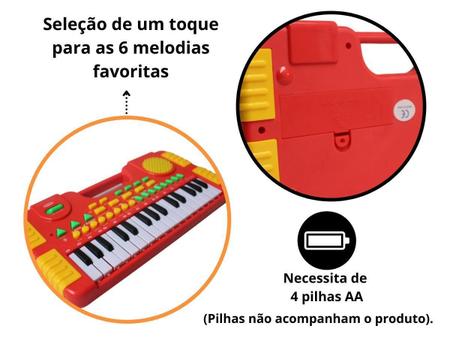 Teclado Infantil Musical Brinquedo Importway 31 Teclas - Piano