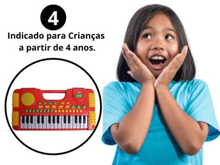 Imagem de Teclado Infantil Musical Brinquedo Importway 31 Teclas