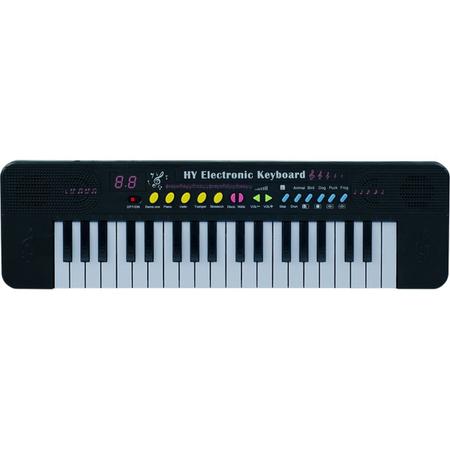 Piano teclado brinquedo infantil microfone musical com banco