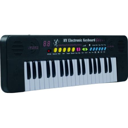 Brinquedo Instrumento Musical Piano/Teclado Infantil Com Banquinho E  Microfone 37 Teclas, 4 Ritmos E Volume Regulável BW151 4199