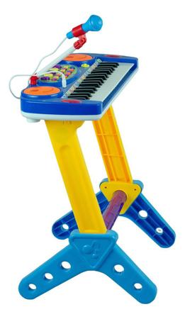 Piano Infantil 37 Teclas Com Microfone Banquinho Luzes E 22 Canções Usb/Mp3  - Loja Sitio da Magia