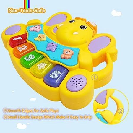 Piano com alça Baby Musical com Sons de Bichos e Jogos Amarelo Divertido -  DM Toys - Piano / Teclado de Brinquedo - Magazine Luiza