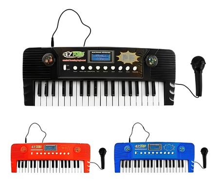 Piano Teclado Musical Infantil Microfone Educativo Karaoke