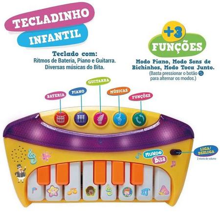 Imagem de Teclado Infantil Musical Mundo Bita FUN