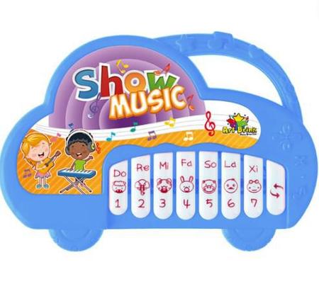Imagem de Teclado Infantil Musical Piano Bebê Show Music Diversão Rosa e Azul