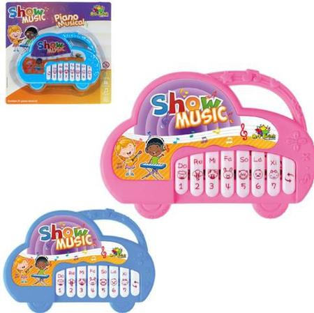 Teclado Piano Musical Bebê Brinquedo Infantil Divertido Azul no Shoptime