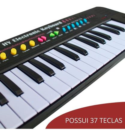 Teclado Infantil Musical Piano 37 Músicas com Microfone Rosa - Fun Game -  Piano / Teclado de Brinquedo - Magazine Luiza