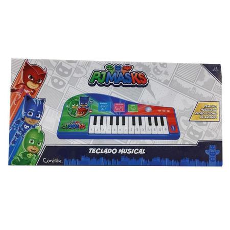 Imagem de Teclado Infantil Músical Pj Masks com Luz - Candide 1732