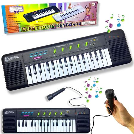 Brinquedo Teclado Piano Infantil 32 Teclas Com Microfone (ROSA), Magalu  Empresas