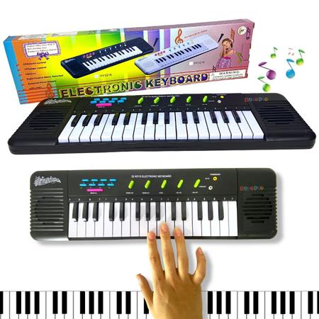 Imagem de Teclado Infantil Musical Teclas Keys Com Microfone Piano F114