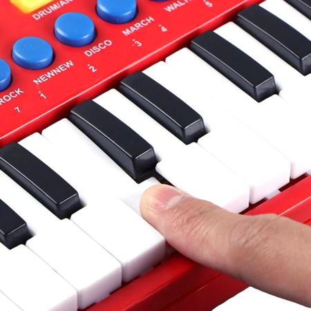 Teclado Infantil Musical Grava E reproduz Lets Rock Toyng - Lojas Magal