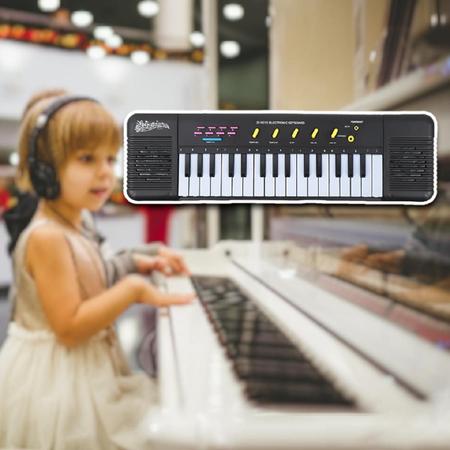 Imagem de Teclado Infantil Piano Brinquedo Musical Com Karaoke E Microfone Para Crianças!