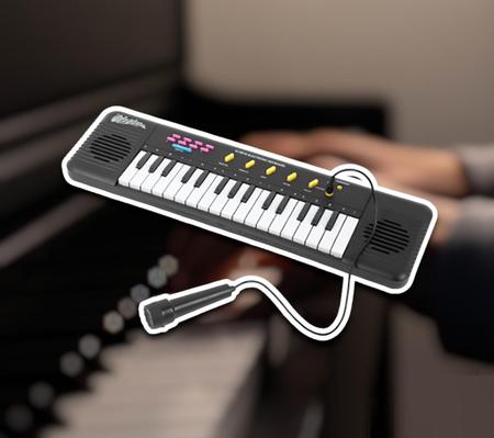 Imagem de Teclado Infantil Piano Brinquedo Musical Com Karaoke E Microfone Para Crianças!