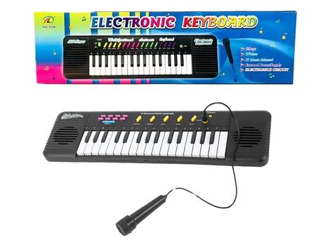 Imagem de Teclado Infantil Piano Brinquedo Musical Com Karaoke E Microfone Para Crianças!