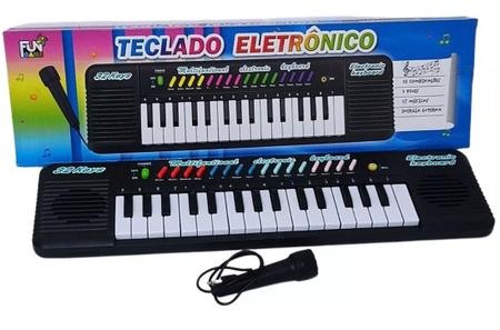 Teclado Infantil Piano Brinquedo Musical Com Karaoke E Microfone Para  Crianças! - MOHNISH - Piano / Teclado de Brinquedo - Magazine Luiza