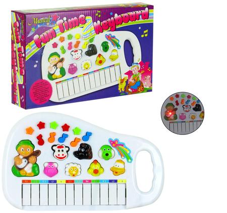 Teclado Piano Infantil Som Animais Da Fazenda Brinquedo em