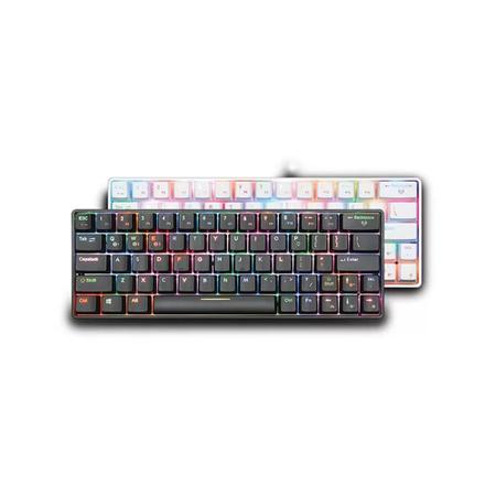 NPET Teclado RGB para jogos sem fio K32 com descanso de pulso