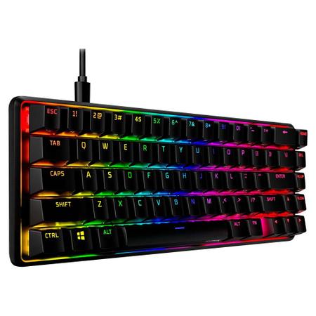 Imagem de Teclado Mecânico Gamer HyperX Alloy Origins 65, Switch RED,  Layout 65%, US, Preto - 4P5D6AAABA