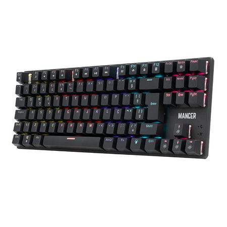 Imagem de Teclado Mecanico Gamer Mancer Shade MK2, Rainbow, Switch Huano Azul, Preto, MCR-SHM2-RBW01BU