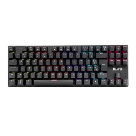 Imagem de Teclado Mecanico Gamer Mancer Shade MK2, Rainbow, Switch Huano Azul, Preto, MCR-SHM2-RBW01BU