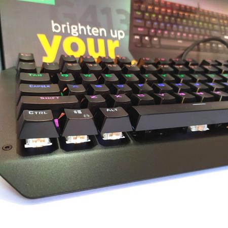 Imagem de Teclado Mecânico Gamer Philips Usb Led Rgb Luminoso 8413