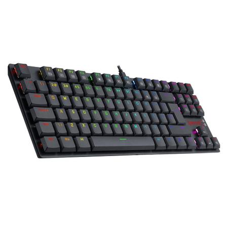 Imagem de Teclado Mecânico Gamer Redragon APS, RGB, Switch Redragon Blue, ABNT2, Preto - Low Profile - K607 RGB (PT-BLUE)